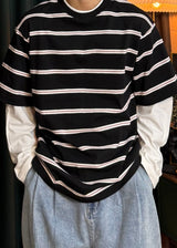 ストライプレイヤードロングスリーブ 2カラー