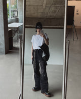 ローグティーンストラップカーゴデニムパンツ