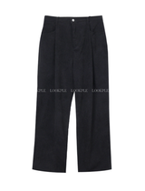 Yogis Wide-Fit Single-Tuck Corduroy Pants