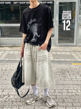 ウィスカーバミューダデニムパンツ