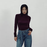 Basic Ribbed High-Neck