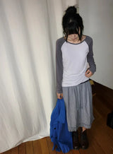 Tensor Basic Color Matching Raglan Long Sleeve Tee