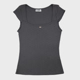 デイジーTシャツ_GREY