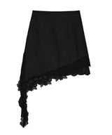 lace skirt (black)