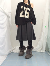 Numbering loose sweatshirt