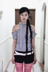 Flower cubic belt (Black,White)