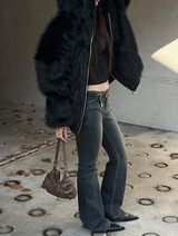 Low slim boots cut pants