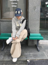 I Love Stripe ツーウェイフード付きジップアップ（1c）