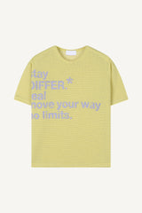 ディスターブ ストライプ プリント Tシャツ