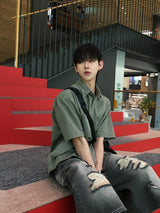 Sus Patch Work Half Shirt 3C