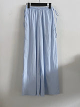 Delulu Waistband Nylon Strap Wide-Leg Long Pants 3 Colors