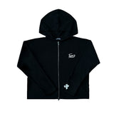 LOVE ME スリーブフーディージップアップ BLACK