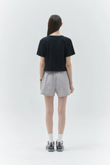 KIRSH PLAIN WORDING POINT T-SHIRT - DARK NAVY   