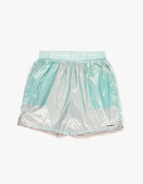 OPAQUE MESH LAYERED SHORT PANTS MINT