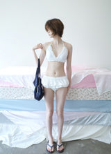 [summer item] コサージュフリルビキニ