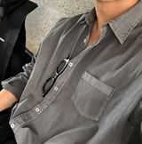 Glass Pigment Basic Cotton Shirt