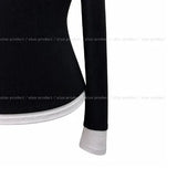 Newz Two-Tone Halter Layered Long Sleeve