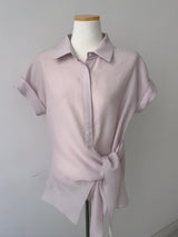[Short Sleeve ver.] Kaya Wrap See-through Roll-up Shirt
