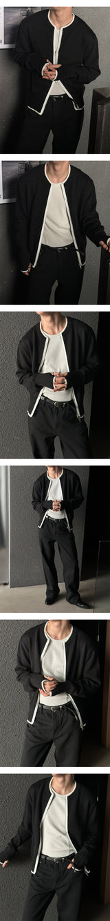 [F/W] ラインフィンガーホールニットジップアップ(3color)