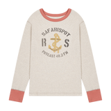 1/2リージョンモータースクラブワッフル長袖Tシャツ (クリーム)