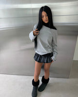 デイズ チェック スカート イン スモッグ ブラック