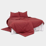 Dust-Free Classic Stripe - Red Duvet Cover - K size