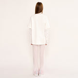 Layered T Shirt - White