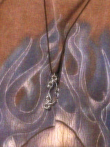 Adinkra Symbol Peace Making Black Strap Necklace (size: 2type)
