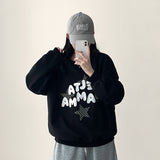 Dien Check Star Pattern Embroidery Sweatshirt