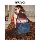 muva. Solid‑Color Multi‑Wear Cowhide‑Velvet Backpack, Premium‑Feel British‑Style Mini Document‑Style Purse, New Arrival Jan 9