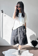 Bati Nylon Stitch Keyring Point Short Bermuda Shorts 3 Colors