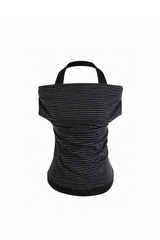 HALTER-STRAP DRAPED OFF-SHOULDER TOP (3COLORS!)