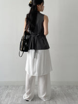 Wrinkle Wrap Layered Banding Pants