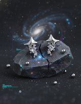 [IZNA Mai Earrings] コズミックミネラルピアス - Silver Color