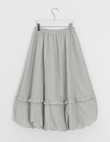 Pearlenny Banding Frill Balloon Long Skirt