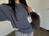 フェイドロングスリーブTシャツ [ネイビー]