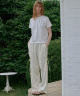 Embo Flower Easy Banding Wide Pants ( 2 colors )