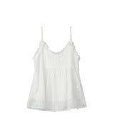 DOT CHIFFON SLEEVELESS BLOUSE (WHITE)