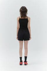 KIRSH PLAIN ULTRALIGHT HALF PANTS - BLACK 