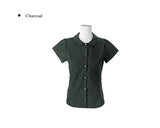 Ishon Puff Slim Collar Shirt Blouse