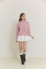 SNOWFLAKE POPCORN SWEATER