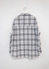 (UNISEX)ナーディーオーバーサイズチェックシャツ