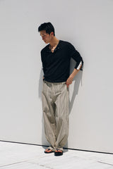 コントラストリベッドヘンリートップ(Black)