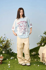 ハンドドローンドッグルーズTシャツ