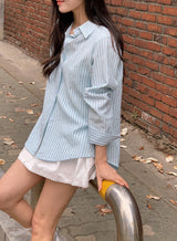 #YP Stripe Loose Fit Shirt (3color)