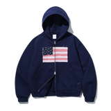 Old Glory Hood Zip-up (Navy)