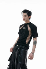 Colorblock Textured Fitted Tee
