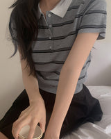 Yon Collar Stripe Knitwear