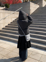 25FW★ [MADE] Odin Check Hood High Neck String Padding