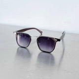 Violet Grey Gradient Square Sunglasses